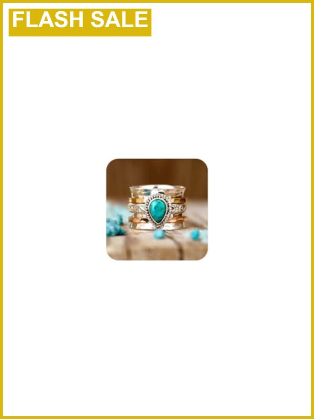 Sterling Silver Turquoise Ring Women Bohemian Handmade Dainty Statement Size 9